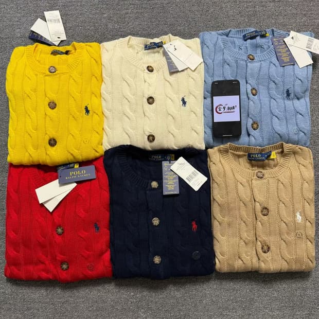 (새상품)폴로 여성 꽈배기 가디건 8종컬러