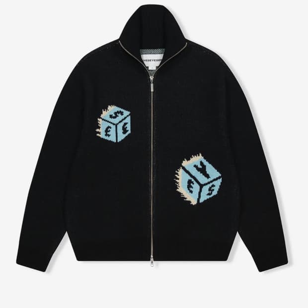 예스아이씨 니트 집업 가디건