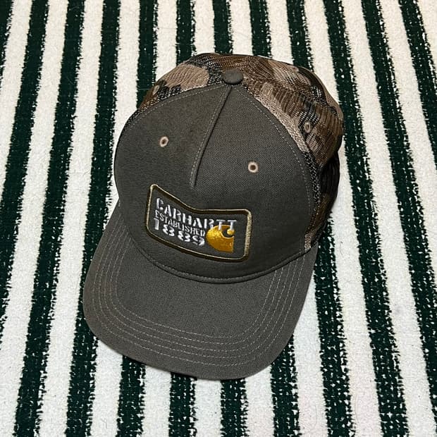 Carhartt Camo pattern olive camp cap