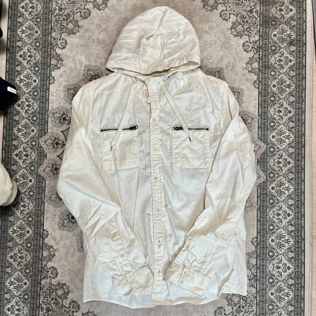 Diesel white hood shirt