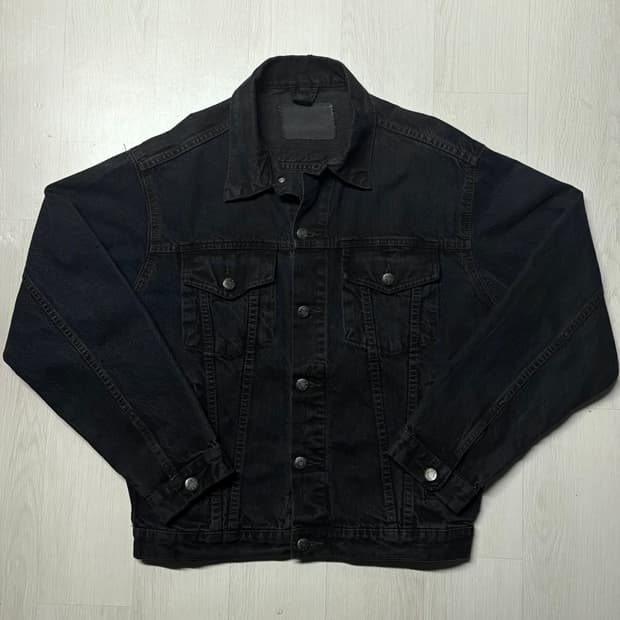 블랙 데님 자켓