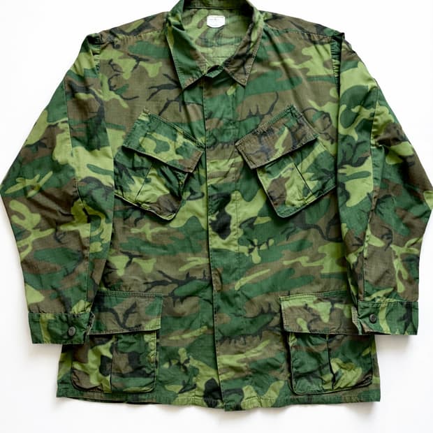 60s 미군 ERDL 카모 정글 퍼티그 자켓 L-R