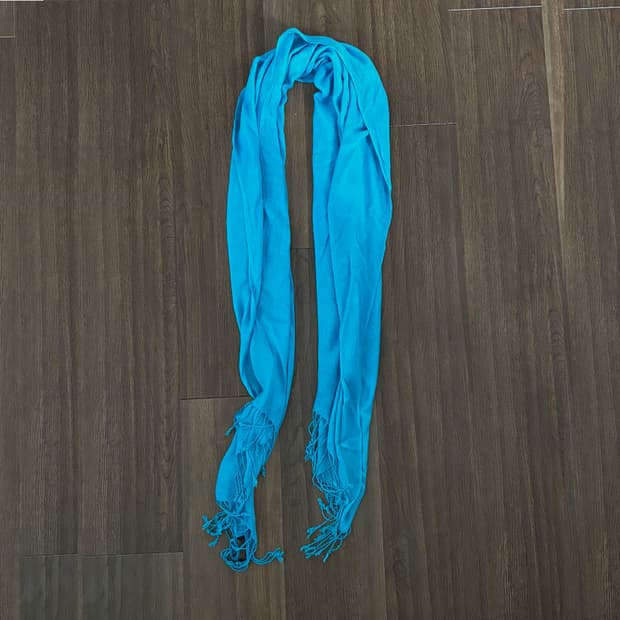 Turquoise Fringe Scarf