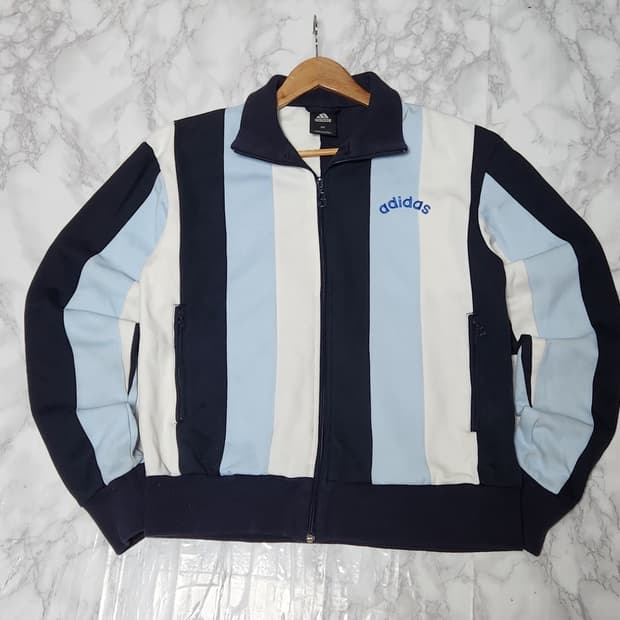 대대장 아디다스 스카이블루 y2k 트레이닝 져지 자켓 