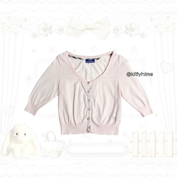 Burberry 버버리 베이비 핑크 가디건 버버리핑크 버버리가디건 버버리