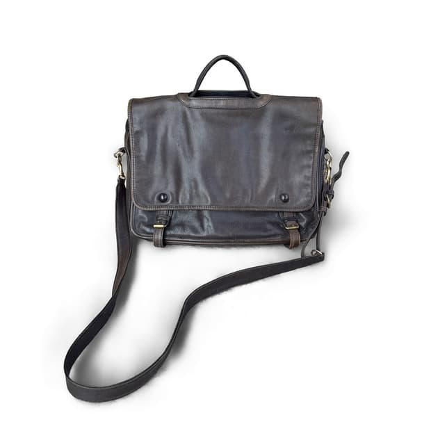 [Vintage] Dark Brown Leather Shoulder Ba