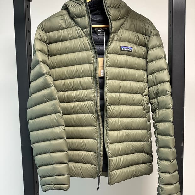 파타고니아 다운스웨터 후디 경량패딩 그린