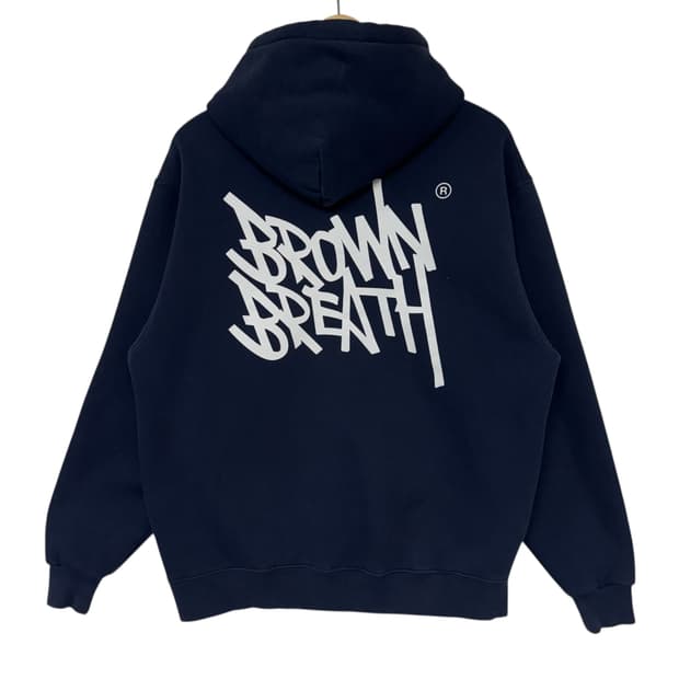 브라운브레스 로고 후드티