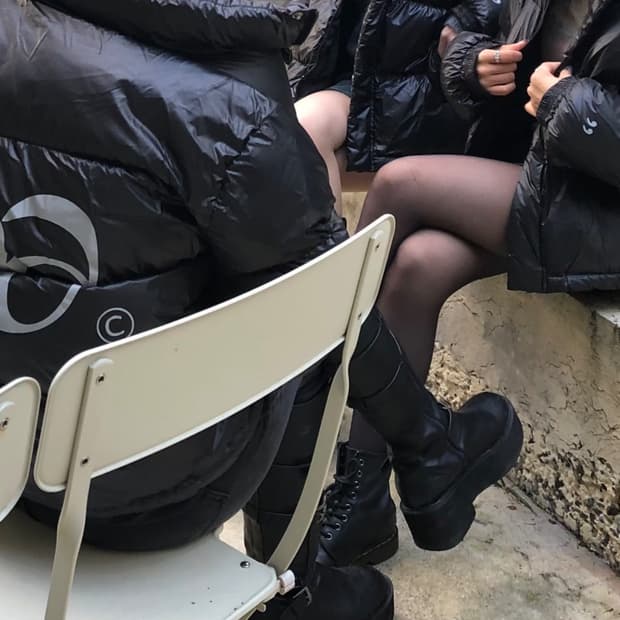 애즈온 헤비 푸퍼 자켓 패딩 블랙