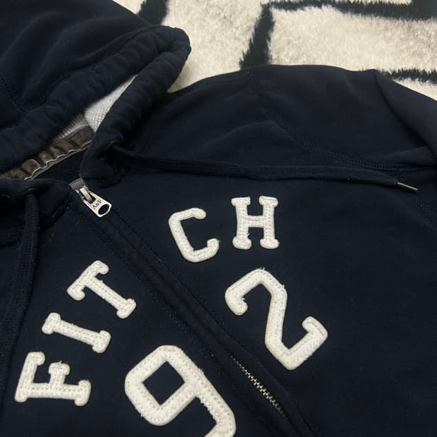 [S]아베크롬비 스펠아웃 후드집업/네이비/기모