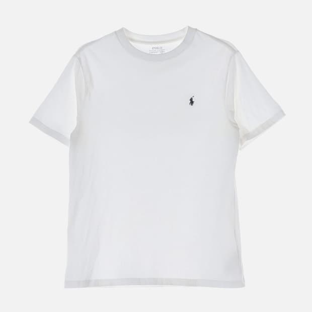 폴로랄프로렌 링거넥 화이트 반팔 티셔츠 L 14-16
