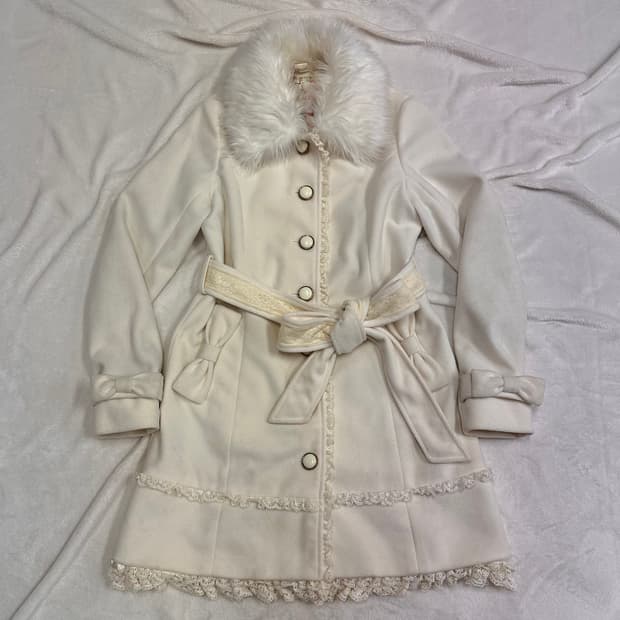 (F)리즈리사 레이스프릴 프린세스 리본 코트 히메갸루 핀터깔