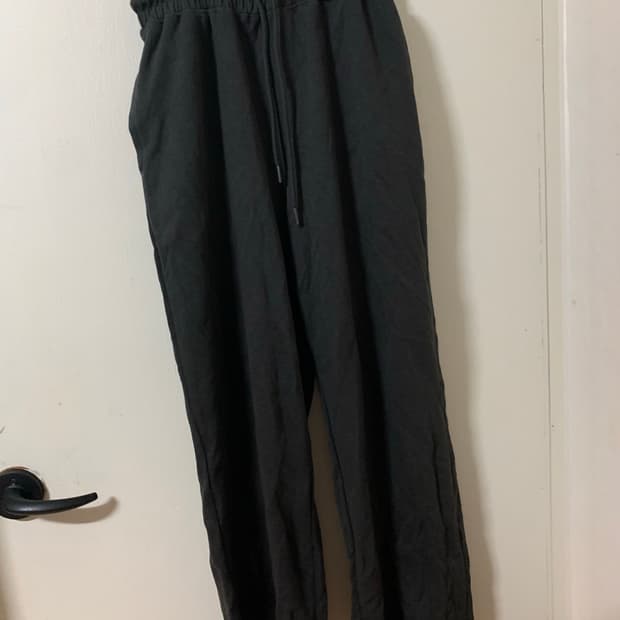 SPAO 차콜 밴딩 와이드 팬츠 S