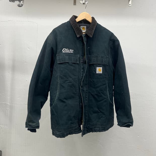 XL) 90년대 칼하트 03 블랙 워크 자켓