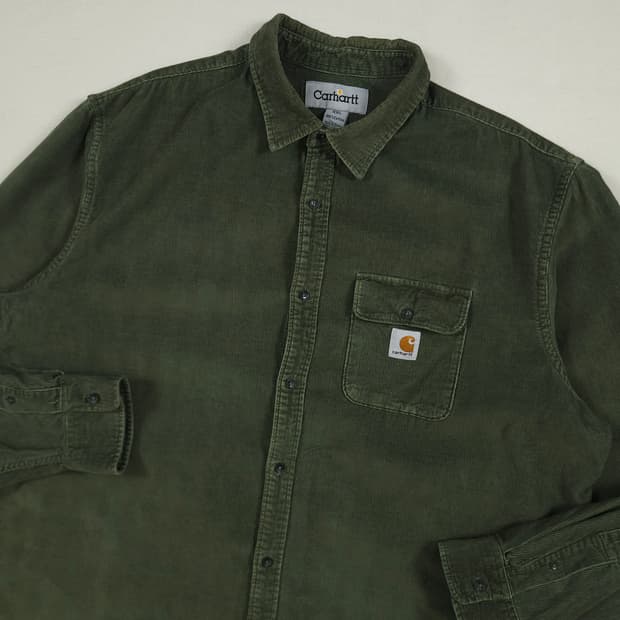 2XL(110) 칼하트 코듀로이 셔츠 카키