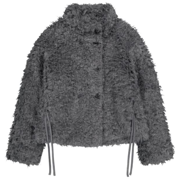 코이세이오 퍼자켓 다크그레이