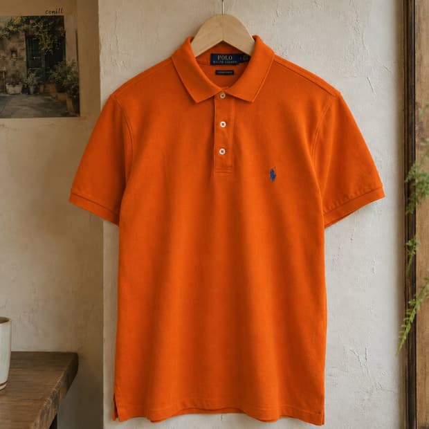 95 POLO 폴로 랄프로렌 반팔 카라티 피케 커스텀슬림핏 오렌지