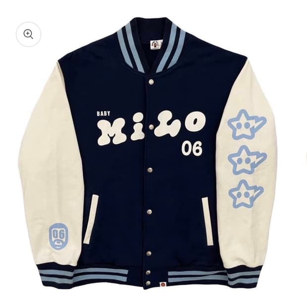 베이프 베이비 마일로 바시티자켓