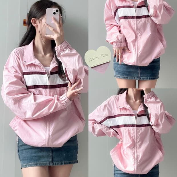 마뗑킴 메쉬 믹스 레이싱 바람막이