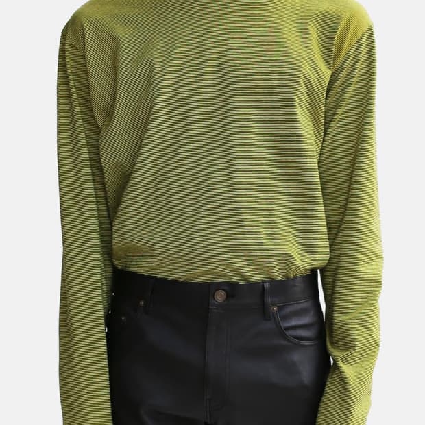 프라그매틱 스트라이프 터틀넥 롱슬리브 옐로우 / 3