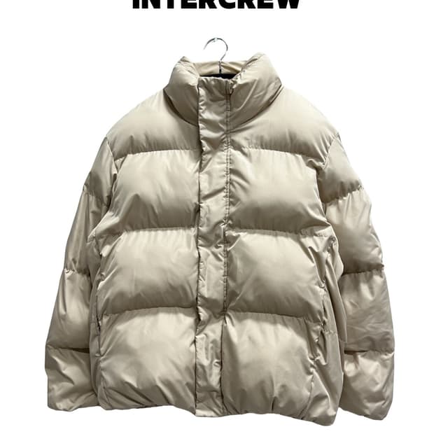 인터크루 푸퍼 솜 패딩 베이지