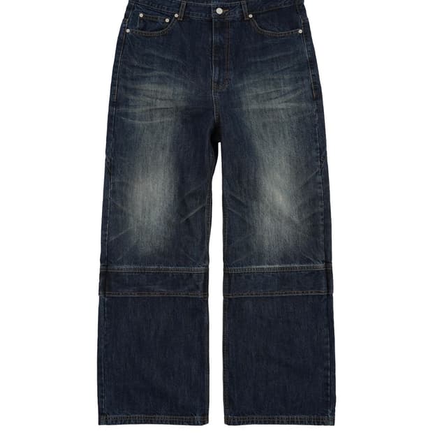 파프롬왓 FAR CUTLINE DENIM PANTS