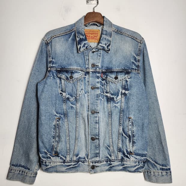 리바이스 워싱 데님 트러커 자켓