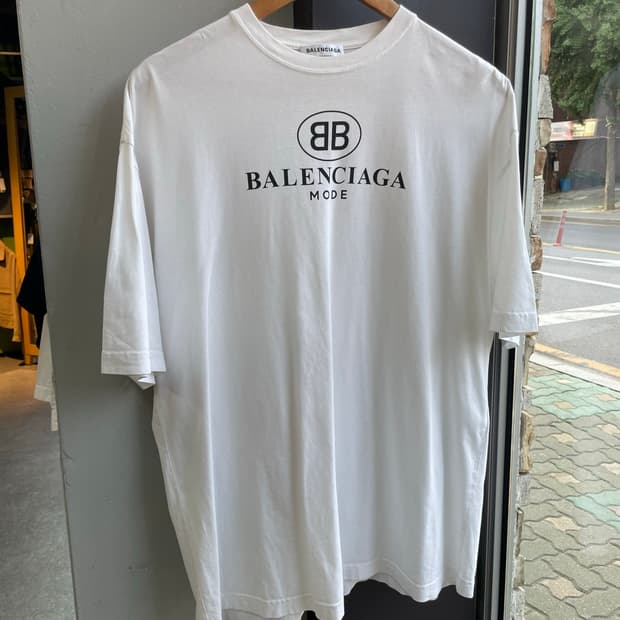 XS/ 발렌시아가 BB 로고 모드 반팔