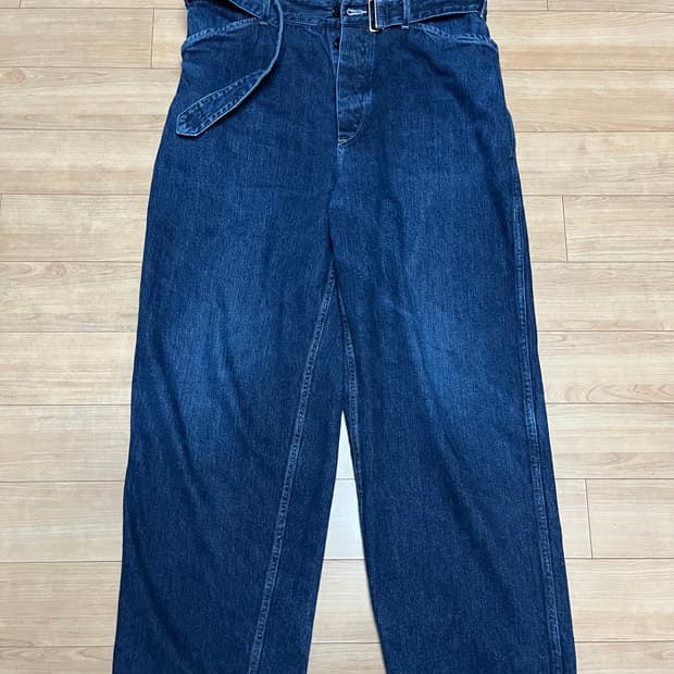 코모리 22aw 벨티드 데님 