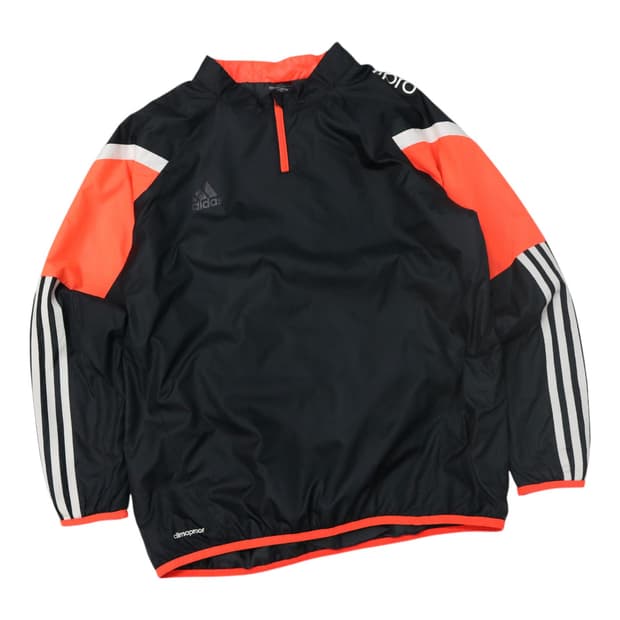 아디다스 climaproof 하프집업 네온 오렌지 배색 윈드브레이커 