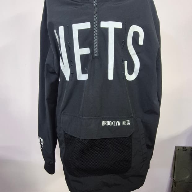 NBA. 브루클린 네츠 후드 바람막이 아노락 블랙
