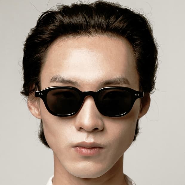 한글안경 뉴트로 스퀘어 선글라스 블랙 Hype