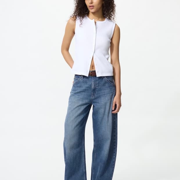 [구해요/30사이즈] 유니클로 배기커브진(긴기장) 중청,그레이,화이트