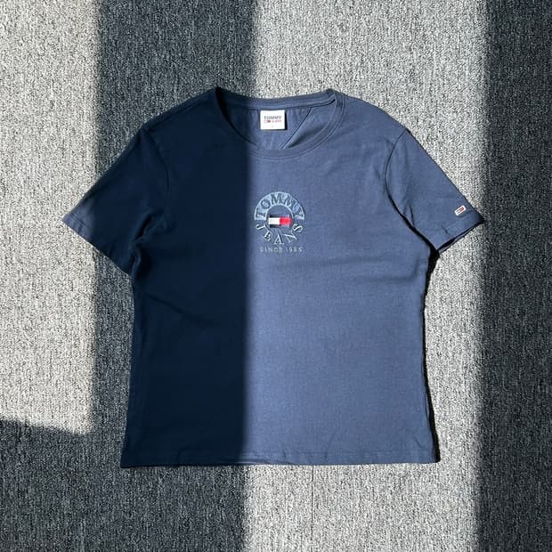 타미 진스 로고 반팔티 