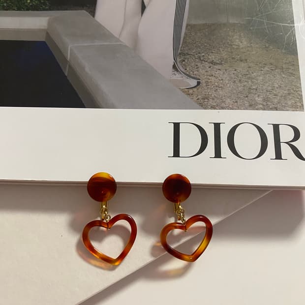 하트 호마이카 호피 귀찌 귀걸이 