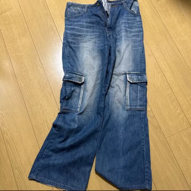 넘버나인 와이드 카고 청바지 3
