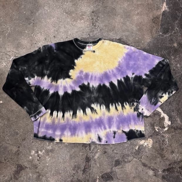 [F] 소버 굿즈 와플 티셔츠 타이다이 블리치 다잉