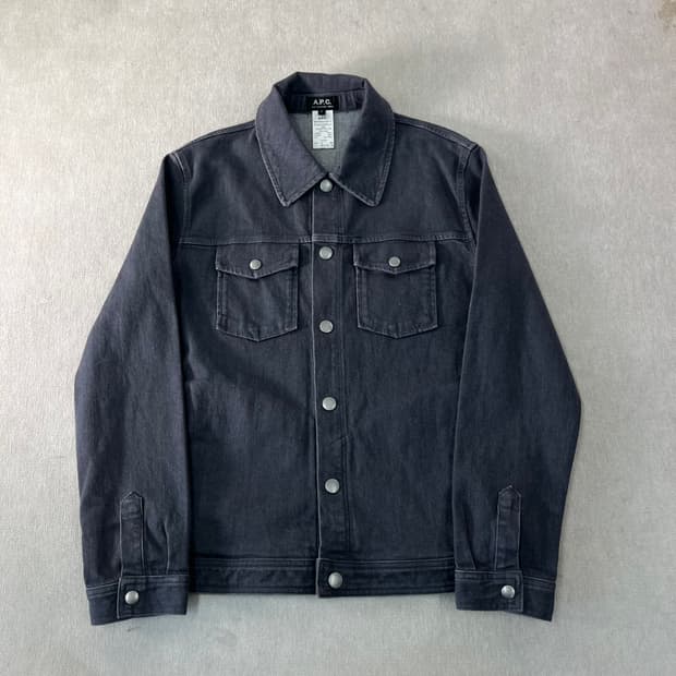 95 APC 아페쎄 챠콜 워시드 데님 트러커 자켓