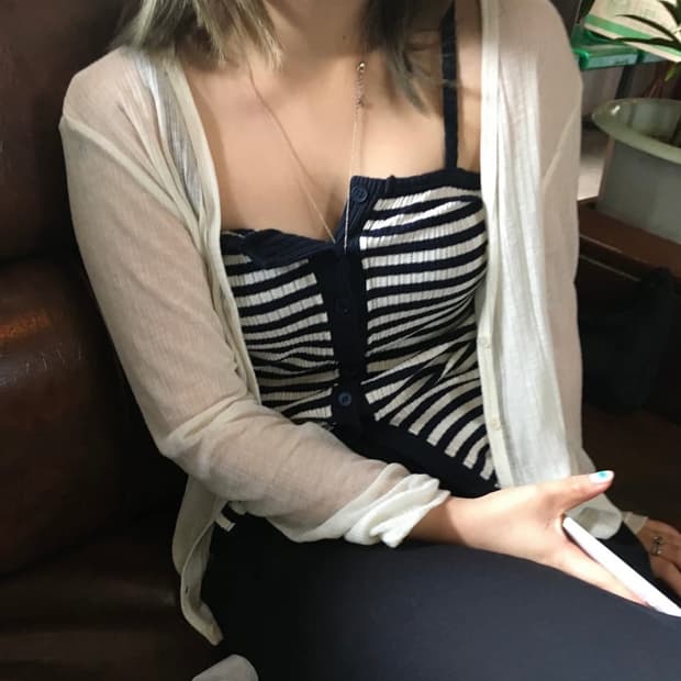 아워캐비넷 pipi stripe sleeveless