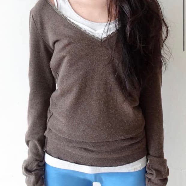 샵페어리 iris long top 카키