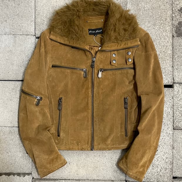 빈티지 돈피 퍼 스웨이드 자켓