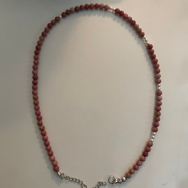 핑크 진주 목걸이