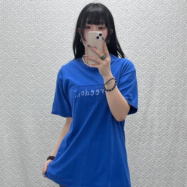 챔피온 어센틱 프리덤 빈티지 딥블루 반팔티 L C11791