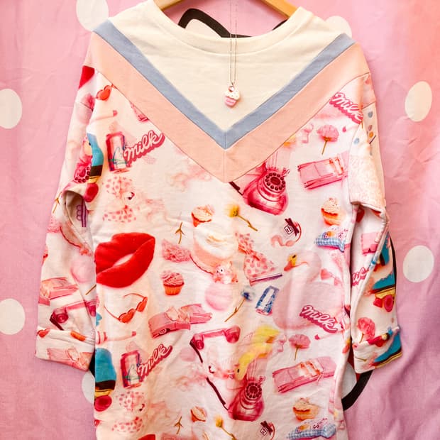 2000‘s milk 맨투맨 원피스