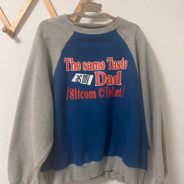 테켓 기모 맨투맨 blue/gray L