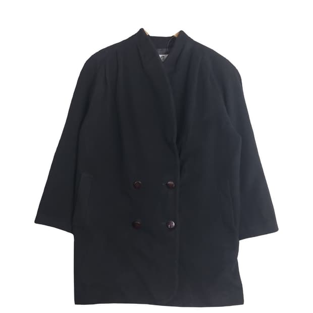 JANE MORE 빈티지 블랙 더블 코트