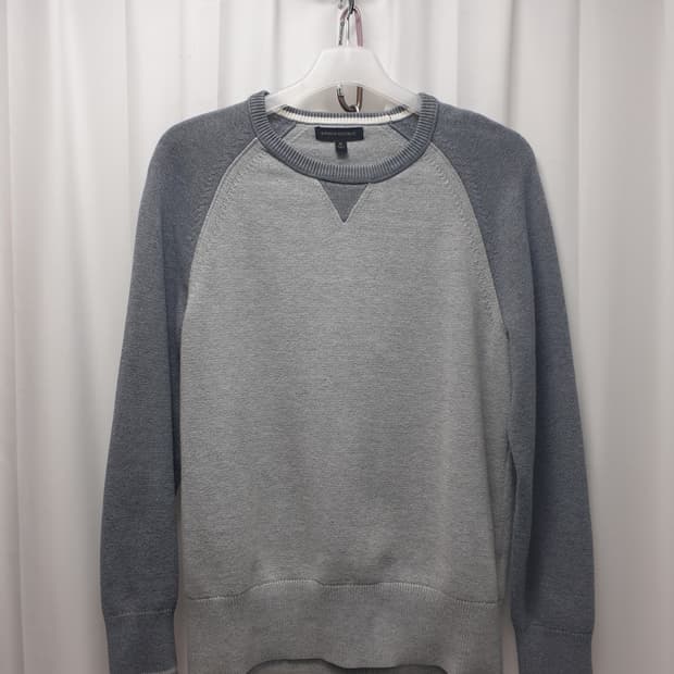 바나나리퍼블릭 그레이 배색 맨투맨 M