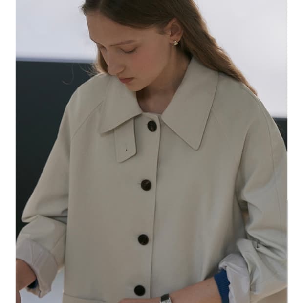 URAGO Mac half trench coat_NATURAL 