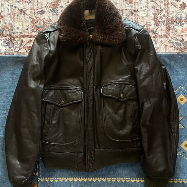 70s Usa 빈티지 Jc Penny G-1 Leather Jacket