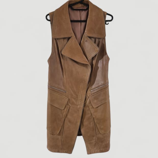 [55]양가죽 롱베스트 조끼 여성